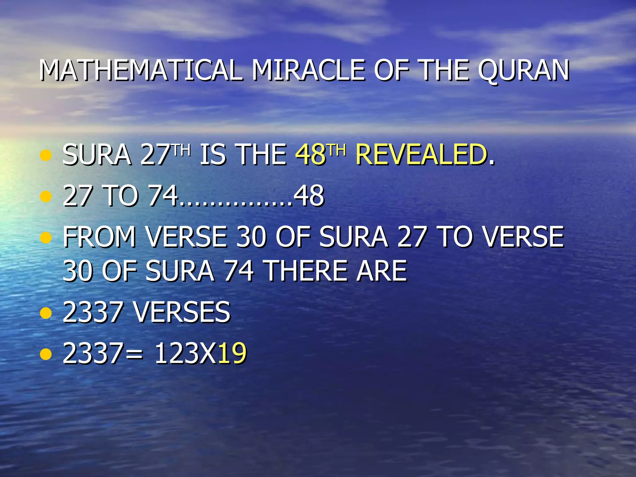Mathematical Miracle Quran | PPT