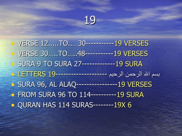 Mathematical Miracle Quran Ppt Islam Religion Spirituality