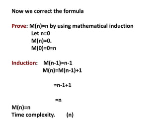 Mathematical Analysis of Recursive Algorithm. | PPT | Free Download