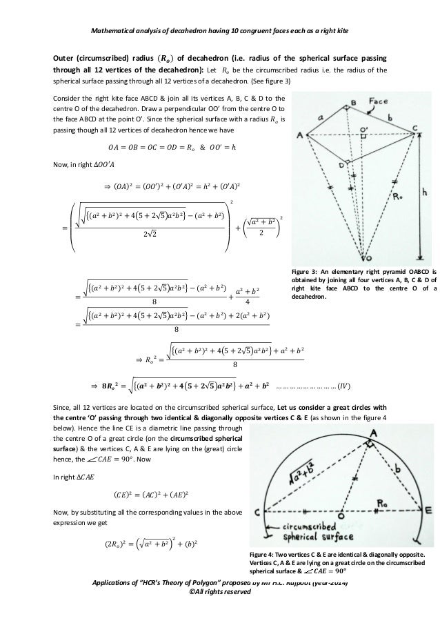 mathematical analysis of decahedron