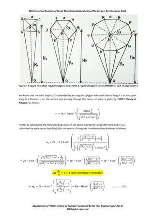 Mathematical analysis of great rhombicosidodecahedron (the largest ...