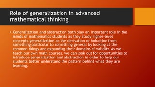 Mathematical generalization | PPTX