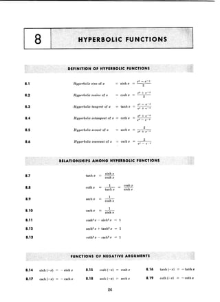 Mathematical handbook of formulas and tables manteshwer | PDF