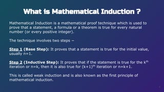 Mathematical induction by Animesh Sarkar | PDF