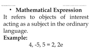 MATHEMATICAL LANGUAGE AND SYMBOLS -GEC05 | PPTX