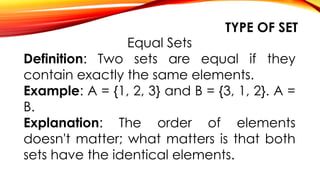 Equal Set Sign MATHEMATICAL LANGUAGE AND SYMBOLS -GEC05 | PPTX