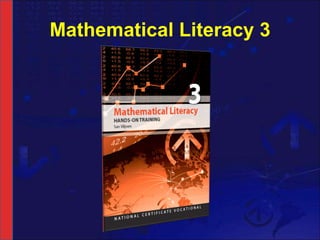 Mathematical Literacy 3 