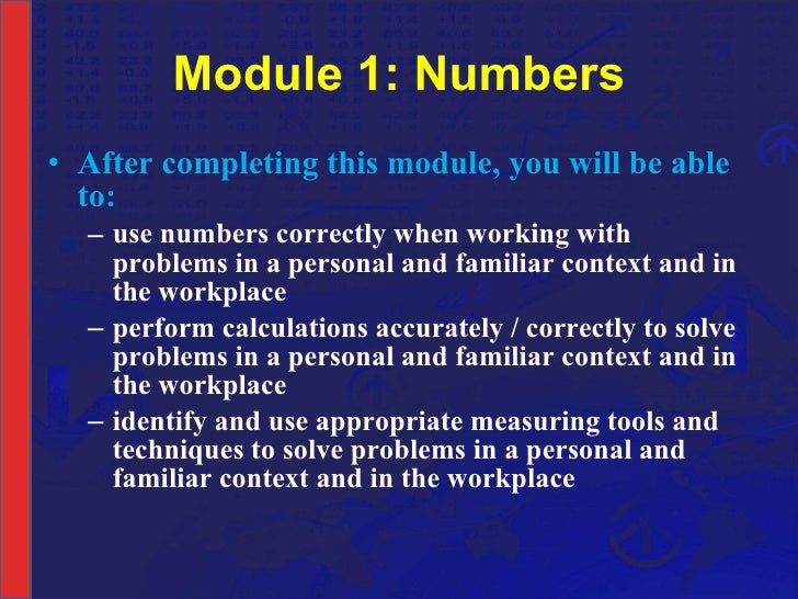 NCV 4 Mathematical Literacy Hands-On Support Slide Show - Module 1 Pa… NCV 4 Mathematical Literacy Hands-On Support Slide Show - Module 1 Pa…
