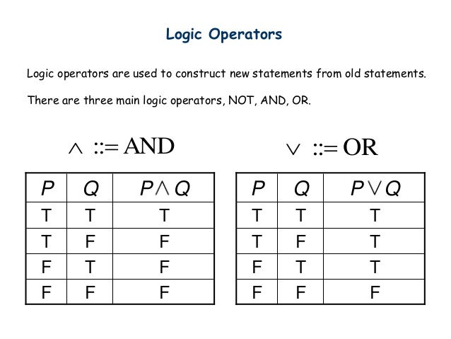 logical operators