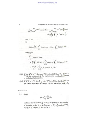 Mathematical methods for physicists answers to miscellaneous problems | PDF