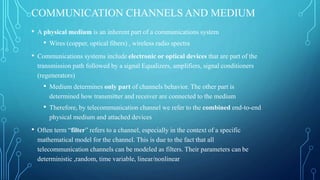 Mathematical model for communication channels | PPTX