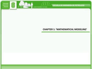    CHAPTER 1: ‘MATHEMATICAL MODELING’