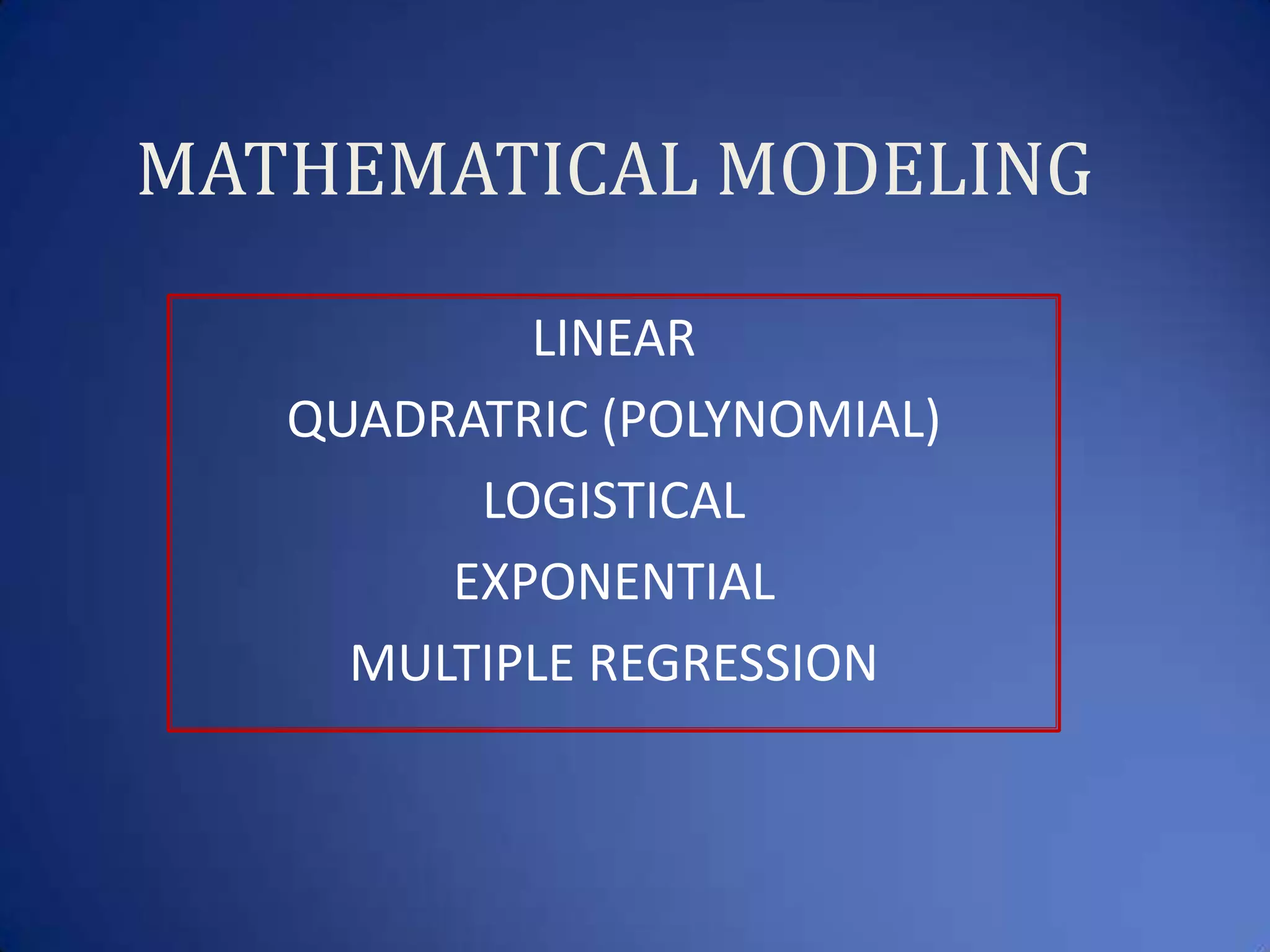 Mathematical modeling | PPT