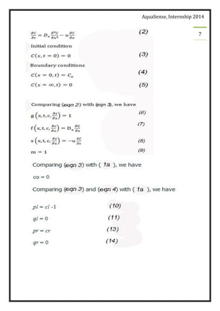 Mathematical modeling and parameter estimation for water quality ...