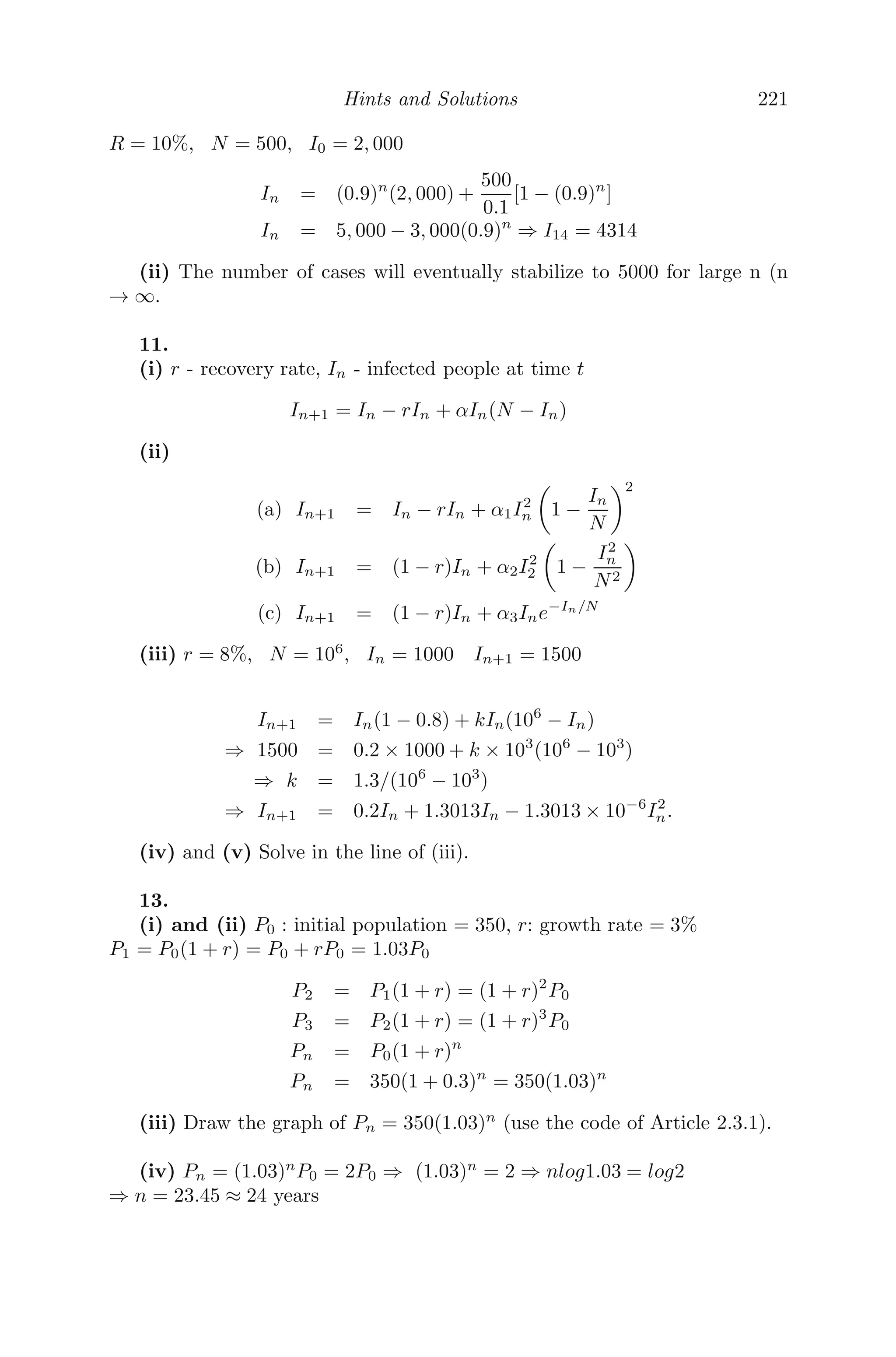 = 0
For the washout state (1,0), the characteristic equation is given by
 