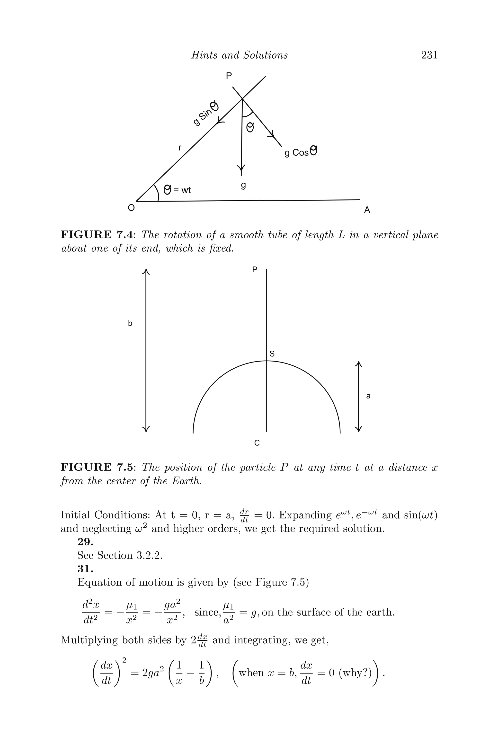 = 0
This is a transcendental equation, which has inﬁnite many eigenvalues. One
of the eigenvalues is λ = −1. The rest are given by and λ = −1 + me−τ
a+1 e−τλ
.
Using Theorem 5.3.1.1, we get A = −1 and B = me−τ
a+1 . Clearly, B  A and
A + B = −1 + me−τ
a+1 . Therefore, the washout state is stable if me−τ
a+1  1 and
unstable if me−τ
a+1  1 (please note that the survival state exists if the washout
state is unstable).
In a similar manner, for the survival state, the characteristic equation is
given by
(λ + 1)

λ + 1 −
me−τ
a + 1
e−τλ

= 0. (5.6)
Using Theorem 5.3.1.1, we conclude that the survival state (S∗
, B∗
) is always
asymptotically stable whenever it exists as A+B = −(1−S∗
)e−τ am
(a+S∗)2  0.
(iii) Numerical simulation is left to the reader (MATLAB code has been pro-
vided).
Problem 5.4.5 The delayed Lotka-Volterra competition system is given by
dx
dt
= x(t)[2 − αx(t) − βy(t − τ)]
dy
dt
= y(t)[2 − γx(t − τ) − δy(t)]
(i) Obtain the steady state solution(s).
 