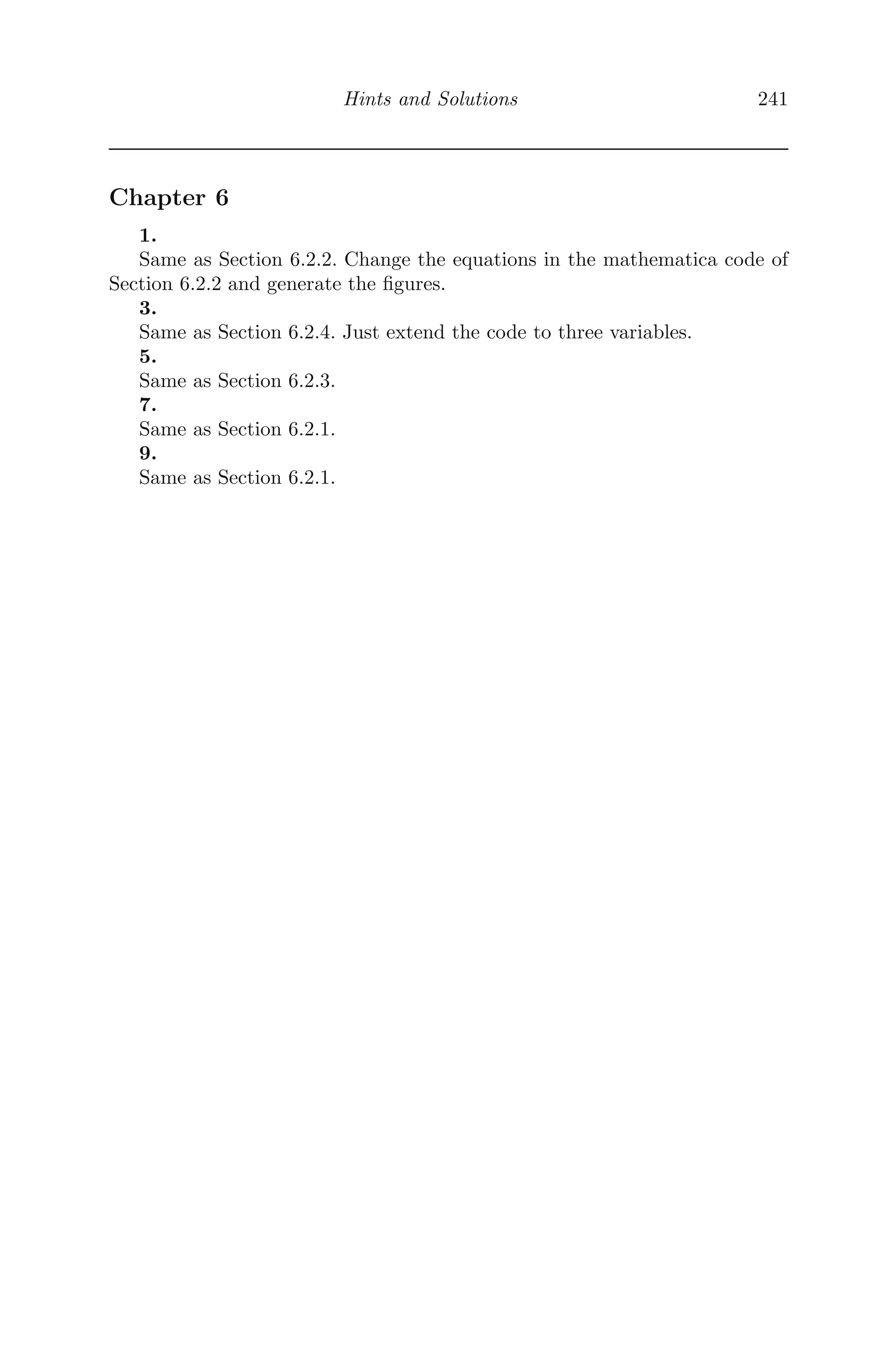 Modeling with Delay Diﬀerential Equations 169
gene regulatory system is described by a system of ODEs as [123]
dR(t)
dt
=
gm
1 +
	
P (t−τ)
k

n − α1R(t)
dP(t)
dt
= R(t) − α2P(t)
where, R(t) and P(t) represent the intracellular mRNA and the protein product
of the gene respectively. The growth of mRNA follows a Hill function, α1 and
α2 are the rates of degradation of mRNA and the protein product of the gene
respectively. The discrete time delay τ is the time taken by mRNA to leave
the nucleus, undergo protein synthesis in the ribosome, whereupon the protein
re-enters the nucleus and suppresses its own mRNA production.
(i) Solve the system numerically by taking gm = 1, k = 0.5, n = 3, α1 = α2 =
1, τ = 0.5 and represent it graphically.
(ii) By taking large values of the discrete time delay τ = 3.5, what changes do
you observe in the dynamics of the system?
Solution: (i) The model equation is solved numerically and the graphical
representation is shown in Figure 5.10A,B. Both the state variables R(t) and
P(t) converge to equilibrium solutions for τ = 0.5.
(ii) For large τ (= 3.5), we observe sustained oscillations as seen in Figure
5.10C,D.
Problem 5.4.7 Cargo pendulation reduction problem: Bridge cranes or
overload cranes are used in shipyards, railyards and warehouses to lift several
hundred tons of containers and move them to another place. Henry et al. [51]
and Masoud et al. [81] proposed a delay-induced mathematical model for safe
control of the crane pendulation as
d2
θ
dt2
+ 	
dθ
dt
+ sinθ = −kcosθ[θ(t − τ) − θ]
where θ represents the angle due to pendulation. The aim is to stabilize the
system by reducing θ signiﬁcantly at the end of the motion for safe operation.
(i) Show that for small θ and small τ, the system reduces to
d2
θ
dt2
+ (	 − k τ)
dθ
dt
+ θ = 0
(ii) Solve numerically the system for τ = 12, 	 = 0.1, k = −0.15, θ

(0) = 0
and θ(0) = 1 for −τ  t  0 and comment on the result.
(iii) How do the dynamics change if θ
(0) = 0 and θ = 1.5 for −τ  t  0?
Solution: (i) Clearly, θ = 0 is an equilibrium point. Near the steady state
solution θ = 0, sin(θ) ≈ θ, cos(θ) ≈ 1 and the model becomes
d2
θ
dt2
+ 	
dθ
dt
+ θ = −k[θ(t − τ) − θ)]
 