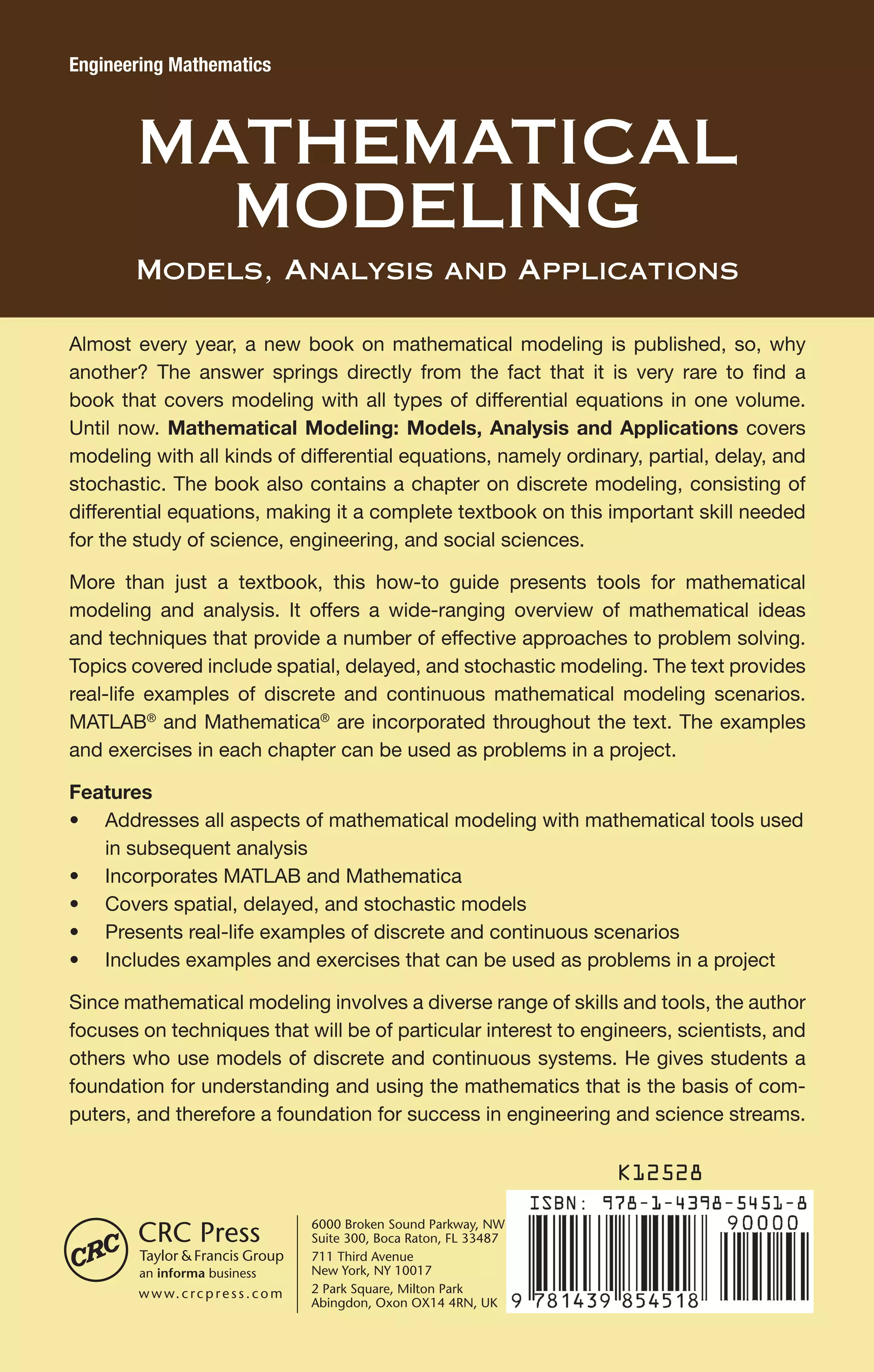 Modeling with Delay Diﬀerential Equations 181
Hence, if
τ+ =
1
2L1
(−L2 +

L2
2 + 4L1L3), (5.26)
then for 0 ≤ τ  τ+, the Nyquist criterion holds true and τ+ estimates the
maximum length of delay preserving the stability.
5.4.1.6 Numerical Results
The model is now studied numerically to see the eﬀect of discrete time
delay on the system. The scaled parameter values have been used for numerical
calculations using MATLAB.
Case 1 (s1  0, s2 = 0): In the model, the time delay has no qualitative
eﬀect on adoptive cellular immunotherapy (ACI). Therefore, the results will
be the same as obtained in [69]. So is the case s1 = 0, s2 = 0. Hence, these
two cases are not discussed thoroughly.
Case 2 (s1 = 0, s2  0): Figure 5.12 explores the input of concentration
IL-2 into the system, if the input of concentration of IL-2 is administered and
the eﬀector cells are stimulated after 0.7227 days = 17.346 hours and 0.529
days = 12.7 hours respectively (obtained by using (5.15) and scaled parameter
values). For a low antigenic tumor and a low input of concentration of IL-2
(c=0.0056, s2=0.05), the tumor cell regresses and the concentration of IL-2
decreases alarmingly to almost zero (Figure 5.12A). For a higher concentration
of IL-2 (c=0.0056, s2=0.2), the same scenario happens, only in this case, the
concentration of IL-2 does not reduce to zero (Figure 5.12B).
For tumors with high antigenicity (c=0.222,s2=0.05), the volume of tumor
increases in the beginning and when there is an input of IL-2 concentration af-
ter 12.7 hours, the tumor volume reduces and ultimately is cleared oﬀ (Figure
5.12C); at the same time the concentration of IL-2 decreases alarmingly. But
with high input of IL-2 on tumors with high antigenicity (c=0.222,s2=0.2),
the tumor regresses as well as both the immune system and the concentra-
tion of IL-2 stabilizes (Figure 5.12D). This is a new and interesting positive
result. According to [69], large amounts of administrated IL-2 together with
any degree of antigenicity shows that the tumor is cleared but the immune sys-
tem grows unbounded as the IL-2 concentration reaches a steady state value
(Figure 5.14). This uncontrolled growth of the immune system represents a
situation that is detrimental to the host. However, in our case, due to the time
delay eﬀect, the situation is under control. The tumor is cleared oﬀ and the
immune system stabilizes.
Case 3 (s1  0, s2  0): Figure 5.13 shows the eﬀect of immunother-
apy with both ACI and IL-2, if the input of both ACI and the concentration
of IL-2 are administered and the stimulation of eﬀector cells by IL-2 takes
place after 0.7228 days = 17.348 hours and 0.528 days = 12.67 hours respec-
tively. Irrespective of the antigenicity of the tumor, the dynamics of all the
ﬁgures (Figure 5.13A,B,C,D) are the same, that is, the volume of the tumor
 