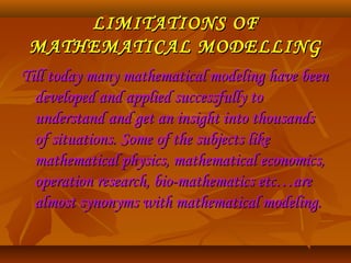 Mathematical modelling | PPT