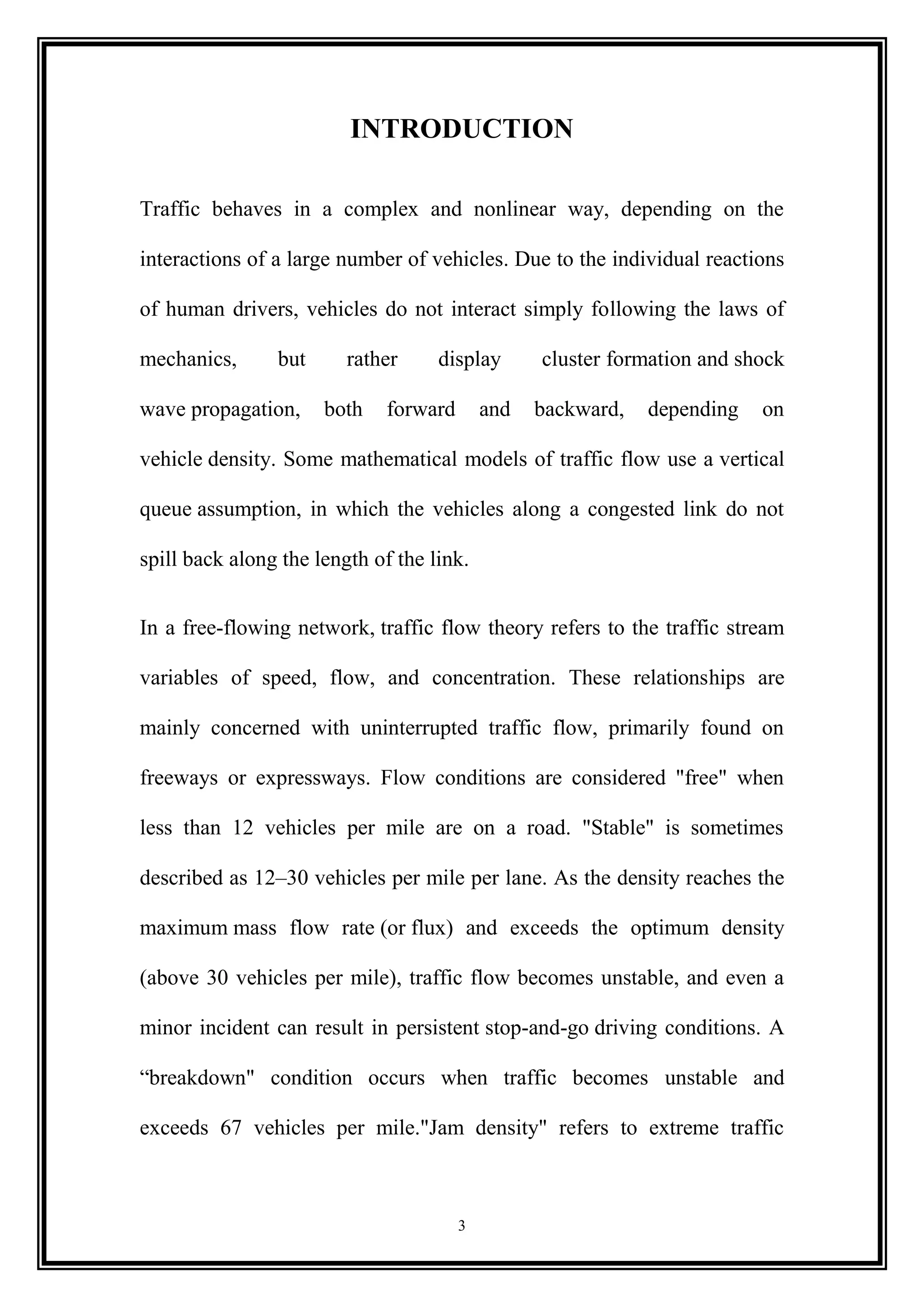Traffic Mathematical Model Examples Mathematical modellingintrafficflows (1) | PDF