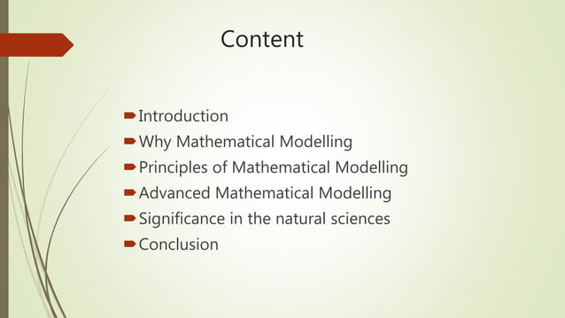 Mathematical modelling ppt | PPTX