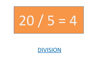 Mathematical operations | PPT