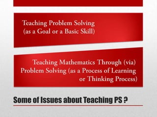 Mathematical problem solving | PPTX