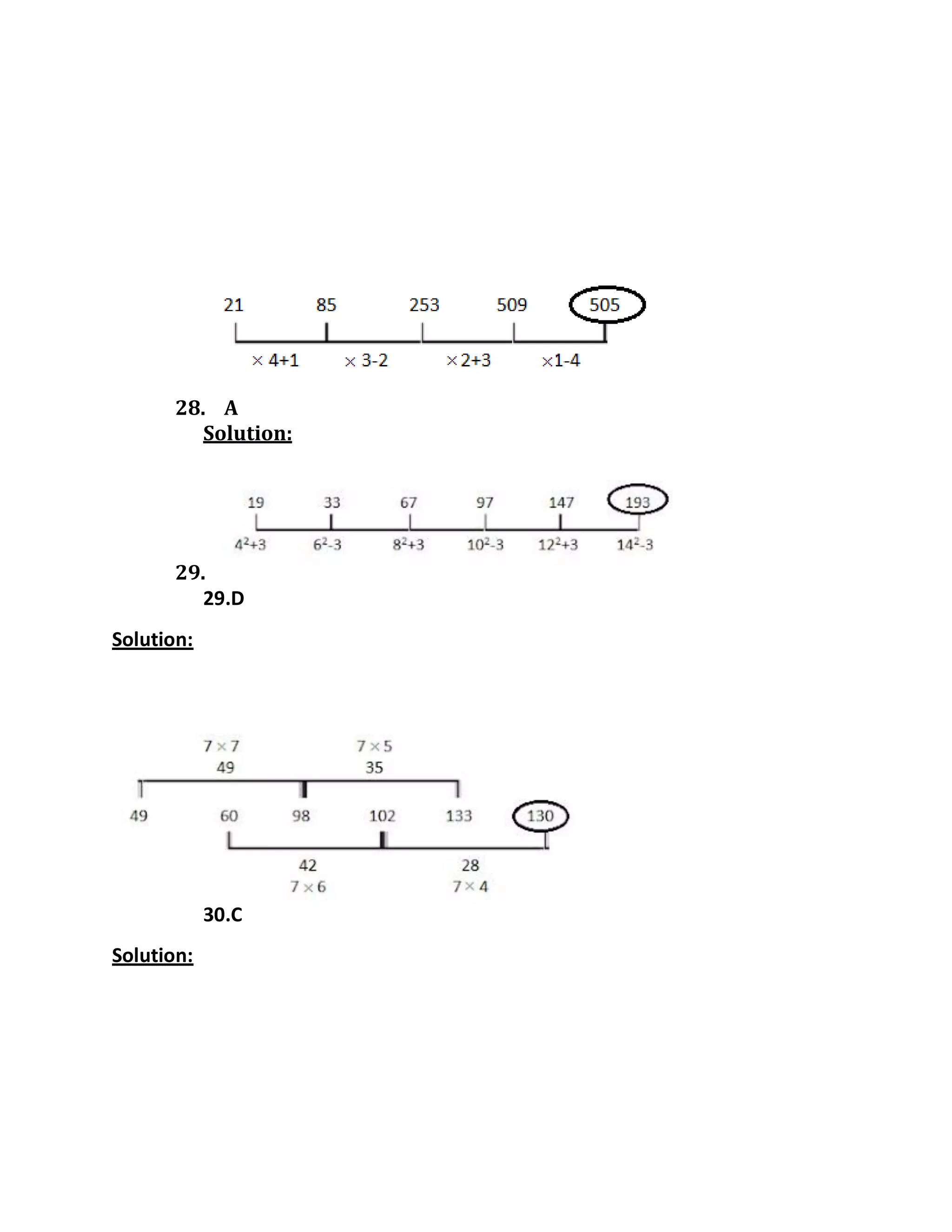 28. A
Solution:
29.
29.D
Solution:
30.C
Solution:
 