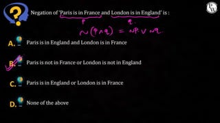 Mathematical Reasoning class notes pdf jee mains | PDF