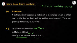Mathematical Reasoning class notes pdf jee mains | PDF