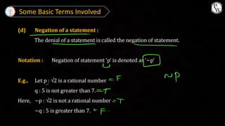 Mathematical Reasoning class notes pdf jee mains | PDF