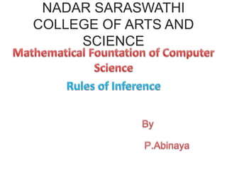 NADAR SARASWATHI
COLLEGE OF ARTS AND
SCIENCE
 