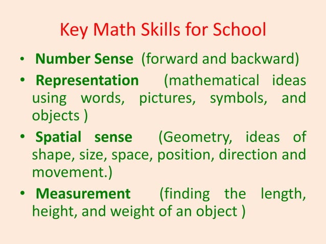 Mathematical Skills