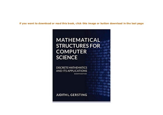 mathematical structures for computer science pdf