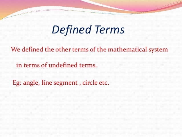 mathematical system defined term