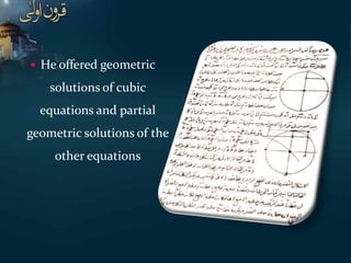 Islamic Mathematics.pdf Muslim Contributions in Mathematics | PDF