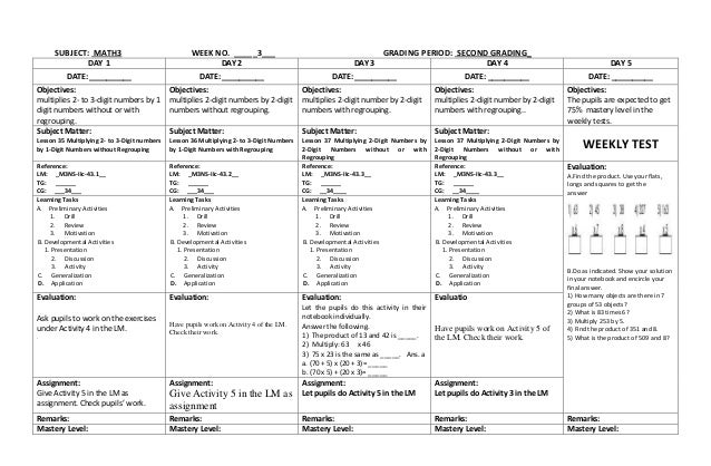 Printables Mathematics Grade 3 k to 12 grade 3 dll mathematics q1 q4 14