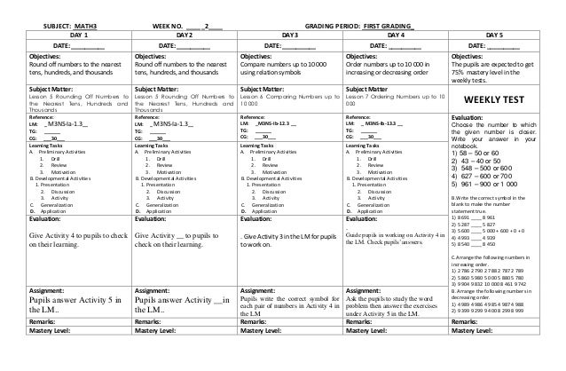 Weekly math review q4:2 answer key picture