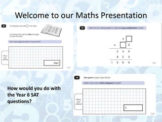 Welcome to our Maths Presentation
How would you do with
the Year 6 SAT
questions?
 