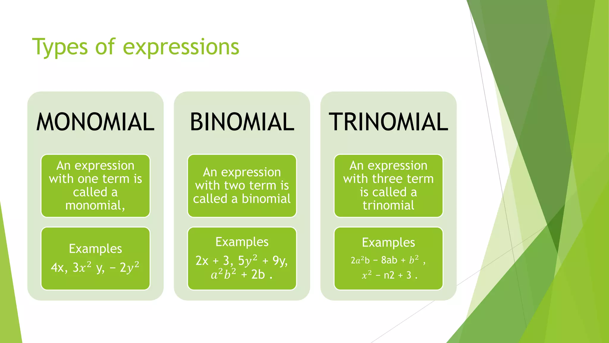 Multiplication of algebraic expressions | PPSX | Computing | Technology ...