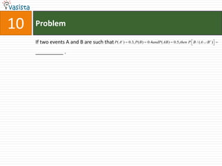 Problem10If two events A and B are such that __________ .
