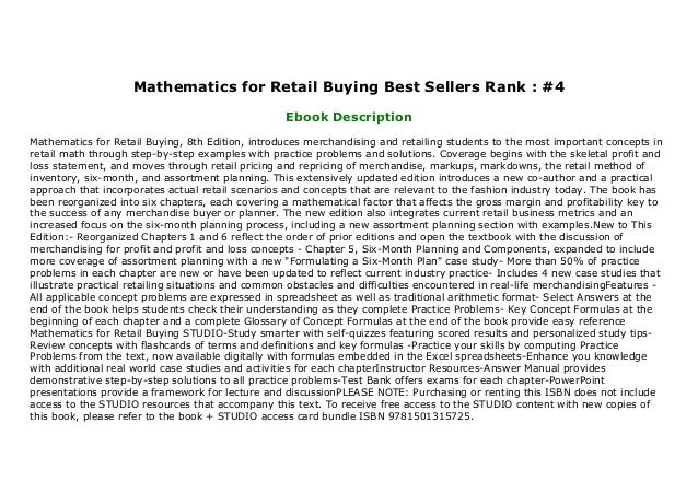 mathematics for retail buying 8th edition pdf download free mathematics for retail buying 8th edition pdf download free