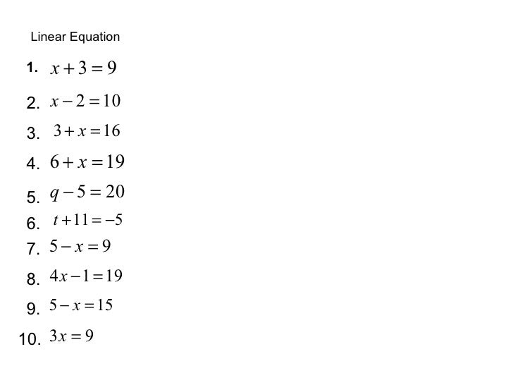 Mathematics Form 2 Linear Equation