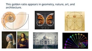 Using Math In Nature Drawing Mathematics in Modern world - Mathematics-in-Nature-ABE.pptx