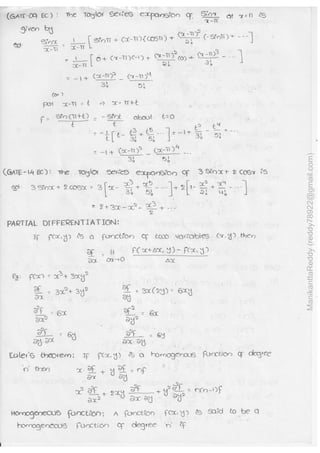 Mathematics 1 handwritten classes notes (study materials) for IES PSUs ...
