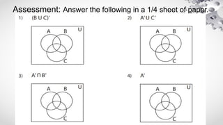 Assessment: Answer the following in a 1/4 sheet of paper.
 