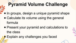 MATHEMATICS8 Q2 4. explore inductively the volume of pyramids other ...