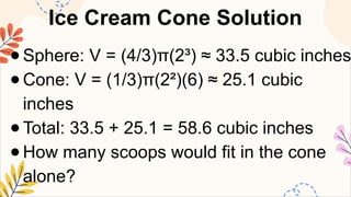 MATHEMATICS8 Q2 9. solve problems involving the volume of cones and ...