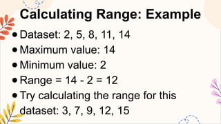 MATHEMATICS8 Q4 1. calculate the measures of variability (range, mean ...