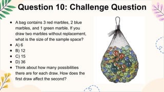 Experiment Sample Math MATHEMATICS8 Q4 6. describe the sample space of an experiment.pptx